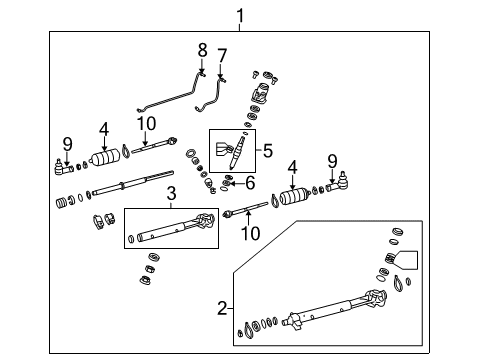 2005 Pontiac GTO Gear Assembly, Steering Diagram for 92161579