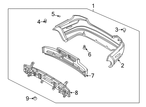 2005 Chevy Aveo Rear Bumper Diagram 1 - Thumbnail