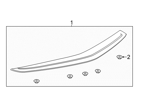 2016 Cadillac CTS Rear Spoiler Diagram 1 - Thumbnail