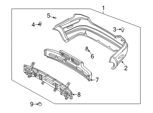 2005 Chevy Aveo Rear Bumper Diagram 2 - Thumbnail