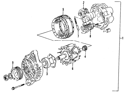 2001 Chevy Tracker Alternator Diagram 1 - Thumbnail