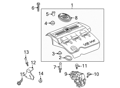 2016 Cadillac SRX Engine Appearance Cover Diagram