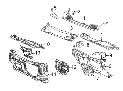 2006 Saturn Relay Panel, Dash Front Extension Diagram for 10234691