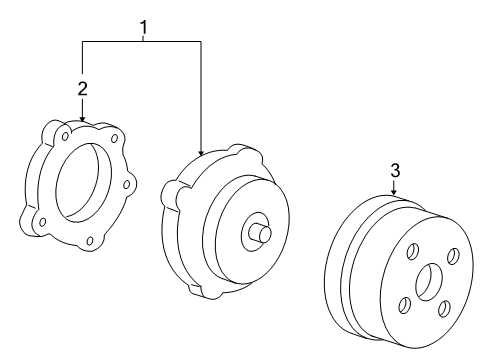 2006 Buick Terraza Cooling System, Radiator, Water Pump, Cooling Fan Diagram 2 - Thumbnail