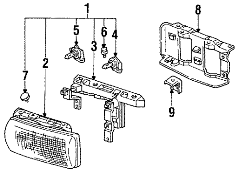 1994 Oldsmobile 88 Headlamps, Electrical Diagram