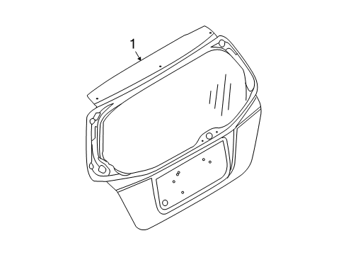 2008 Chevy Aveo5 Molding,Lift Gate Window Reveal Diagram for 96541148