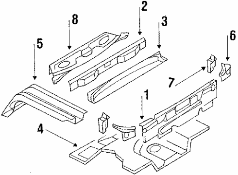 1991 Oldsmobile Toronado Rear Body Diagram