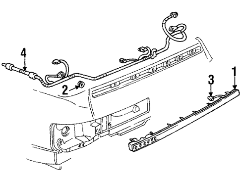 1994 Cadillac Seville High Mount Lamps Diagram