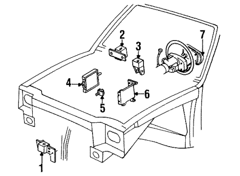 1994 Oldsmobile Cutlass Ciera BRACKET, Cruise Control Diagram for 10233260