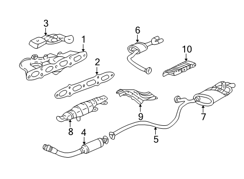 1995 Pontiac Sunfire Exhaust Pipe Diagram for 22643102