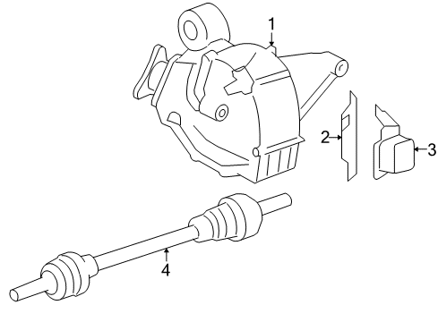 2007 Pontiac Solstice Axle & Differential - Rear Diagram