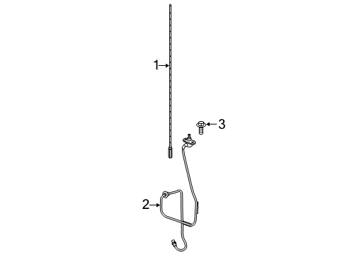 2019 GMC Sierra 1500 Base Assembly, Rdo Ant Eccn=5A991 Diagram for 84605939