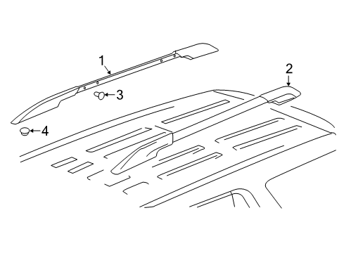 2019 GMC Acadia Luggage Carrier Diagram