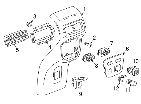 2021 Chevy Equinox Center Console Diagram