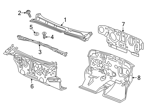 2017 Chevy Spark Cowl Diagram