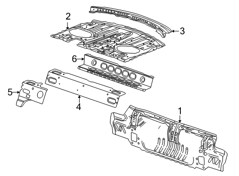 2015 Cadillac CTS Extension,Rear Seat Back Body Panel Diagram for 22779348