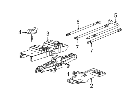 2010 Hummer H3T Jack & Components Diagram