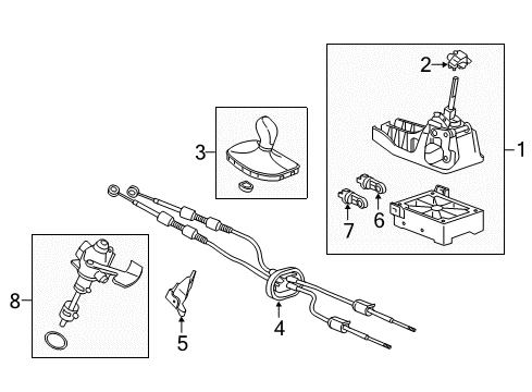 2015 Buick Verano Knob,Manual Transmission Control Lever (W/Boot & W/Shift Pattern) Diagram for 55565905