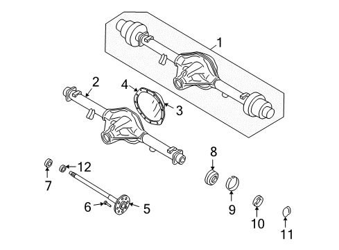 1999 Chevy Express 2500 Axle Components - Rear Diagram