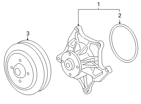 2008 Cadillac SRX Cooling System, Radiator, Water Pump, Cooling Fan Diagram 2 - Thumbnail