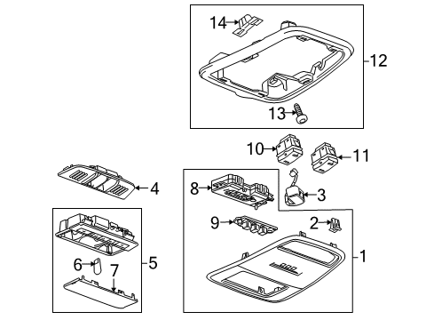 2010 Buick LaCrosse Overhead Console Diagram