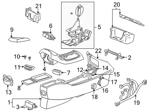 1999 Buick Regal Harness Assembly, Front Floor Console Wiring Diagram for 12148806