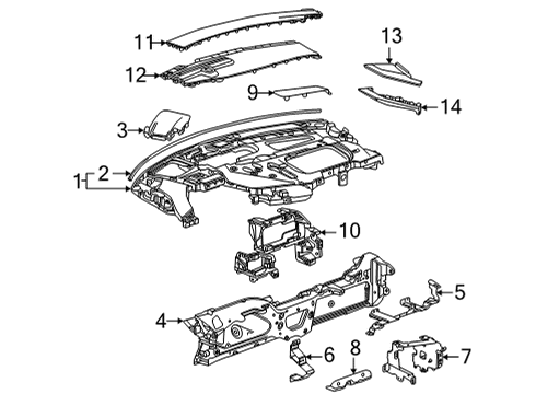 2024 Chevy Corvette Cluster & Switches, Instrument Panel Diagram 4 - Thumbnail