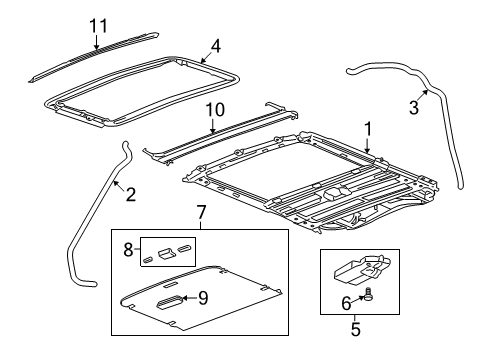 2009 Saturn Vue Sunroof  Diagram 1 - Thumbnail