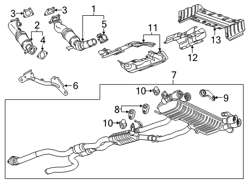 2016 Chevy Camaro Exhaust Components Diagram 2 - Thumbnail