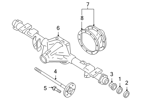 2008 GMC Yukon Axle Housing - Rear Diagram 1 - Thumbnail