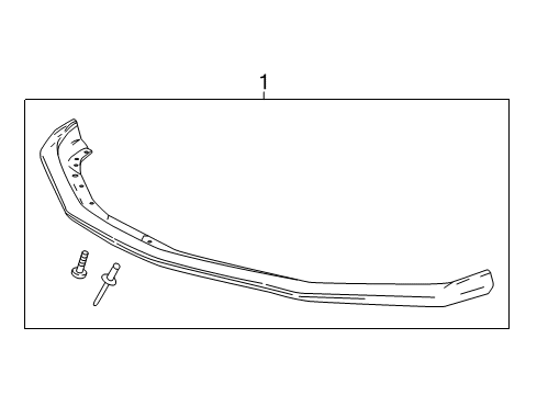 2018 Chevy Camaro Front Fascia Extension in Nightfall Gray Metallic Diagram for 84116178