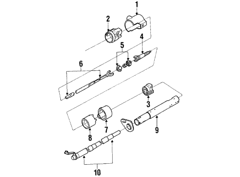 1984 Oldsmobile Custom Cruiser Steering Column Assembly Diagram