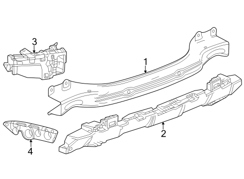 2024 Chevy Trax GUIDE ASM-RR BPR FASCIA Diagram for 42789546