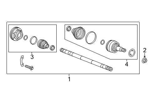 2022 Chevy Camaro Drive Axles - Rear Diagram 1 - Thumbnail