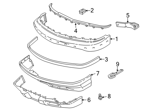 2000 Chevy Blazer Front Bumper Diagram