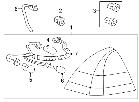 2010 Chevy Impala Bulbs Diagram 3 - Thumbnail