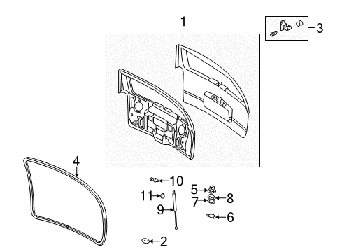 2006 Buick Rainier Gate & Hardware Diagram