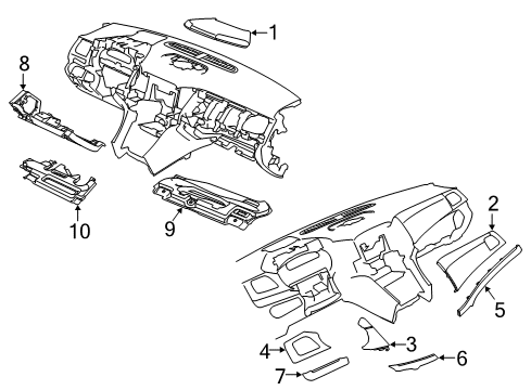 2017 Chevy Caprice Cluster & Switches, Instrument Panel Diagram 3 - Thumbnail