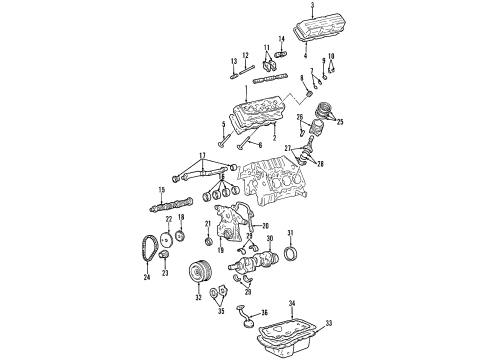 2006 Buick LaCrosse Engine Parts & Mounts, Timing, Lubrication System Diagram 3 - Thumbnail