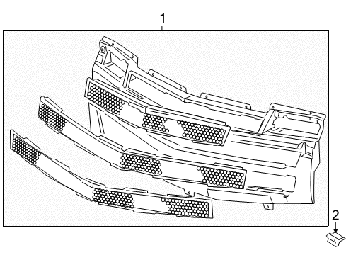 2005 Chevy SSR Grille & Components Diagram