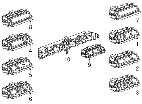 2019 Chevy Silverado 1500 Switches - Body & Hardware Diagram