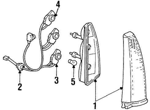 1992 Cadillac Eldorado Tail Lamps Diagram