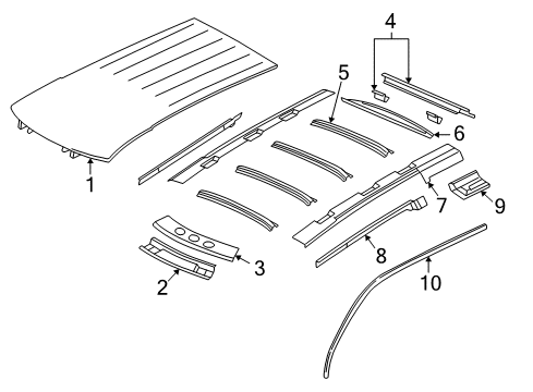 1999 Pontiac Montana Roof & Components Diagram