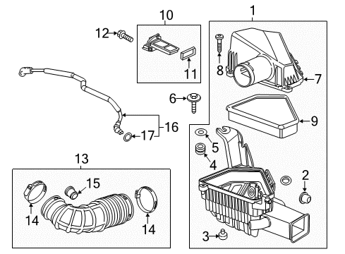 2013 Cadillac CTS Air Intake Diagram 2 - Thumbnail