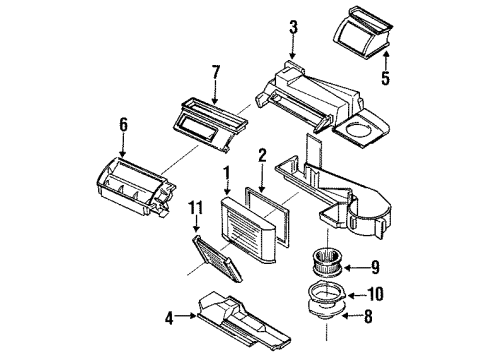 1996 Oldsmobile Cutlass Supreme Blower Motor & Fan, Air Condition Diagram