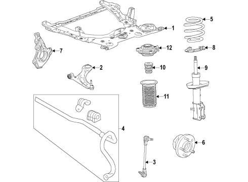 2022 Buick Encore GX CRADLE ASM-DRIVETRAIN & FRT SUSP Diagram for 60006896