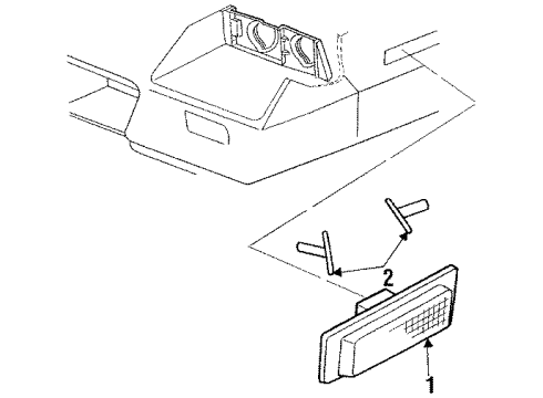 1990 Chevy Camaro Side Marker Lamps, Electrical Diagram