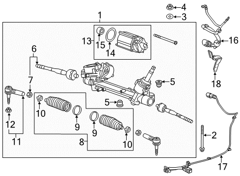 2019 Buick Cascada Bolt/Screw, Steering Gear Diagram for 13317308