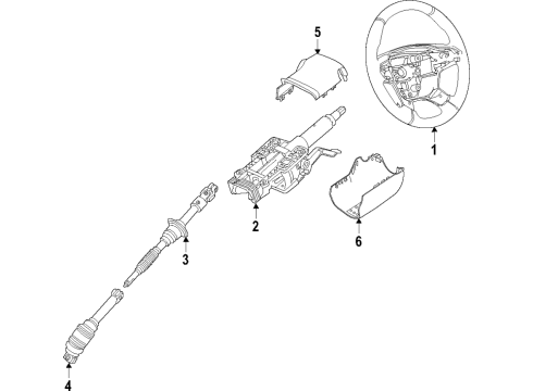 2019 GMC Canyon Steering Column & Wheel, Steering Gear & Linkage Diagram 1 - Thumbnail