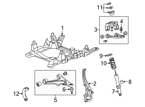 2006 Cadillac SRX Washer Kit,Front Shock Absorber Diagram for 88952018